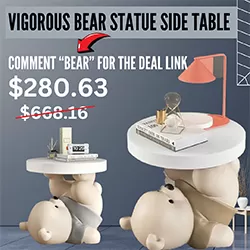 Hot Deal Alert: Bear Statue Side Table 58% Off! Shop Now